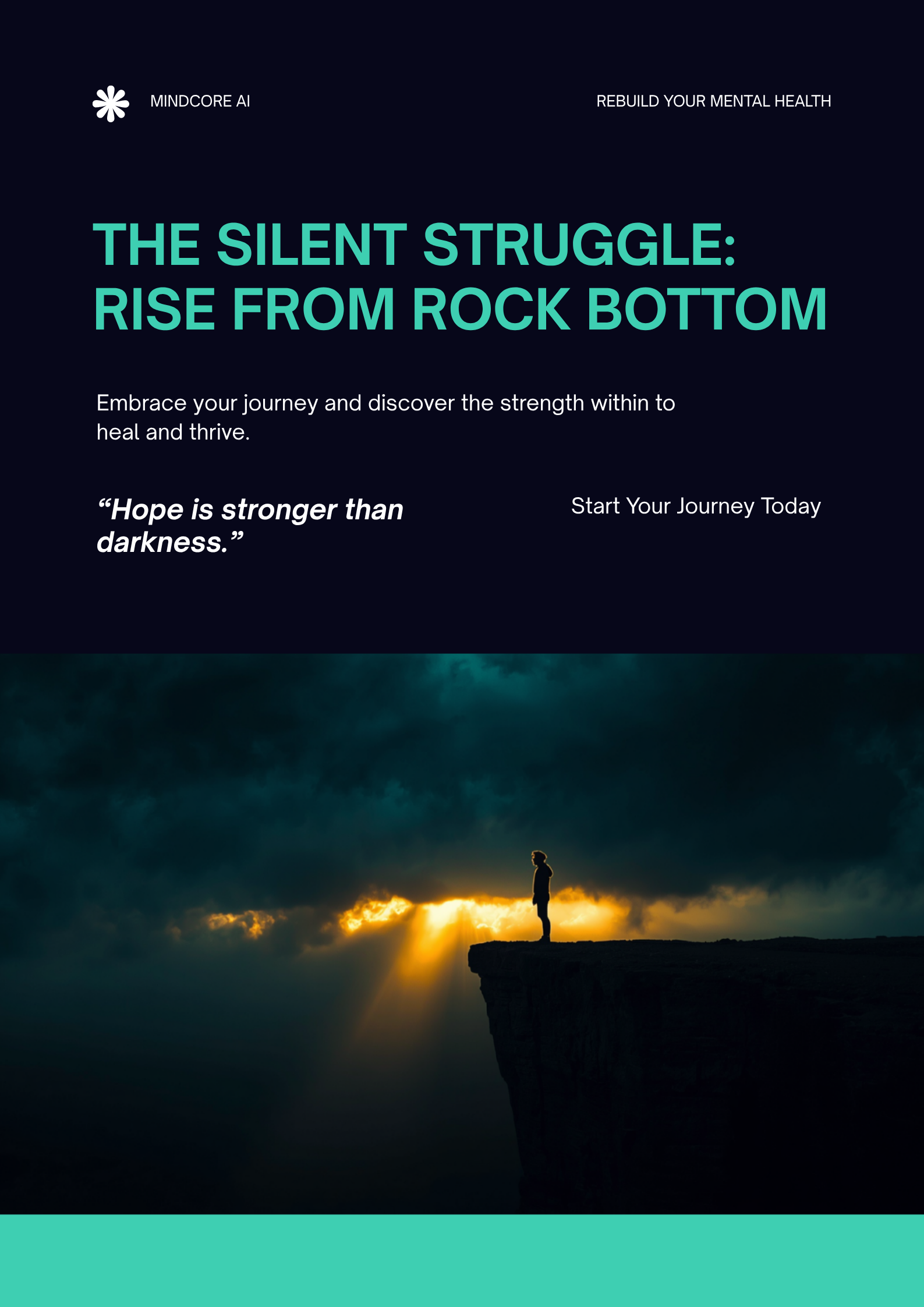 The Silent Struggle — How to Rebuild Your Mental Health from Rock Bottom by Keith, Founder of MindCore AI